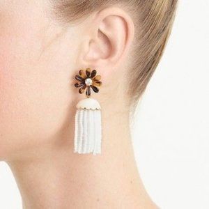 J CREW beaded tassel Honeymoon earrings